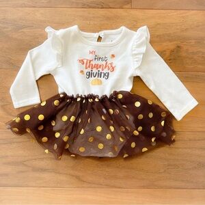 Baby Girls First Thanksgiving Dress, Size 6 Months, Great Condition!!